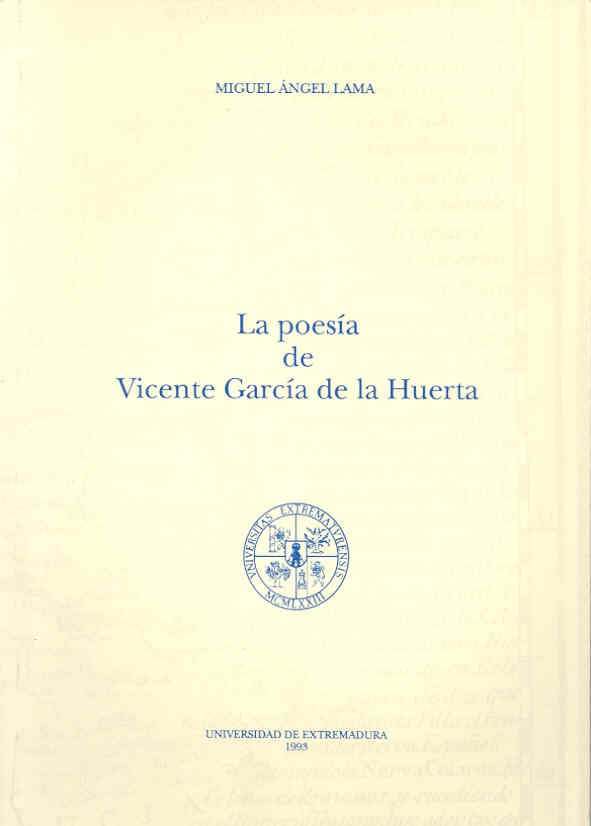 Imagen de portada del libro La poesía de Vicente García de la Huerta
