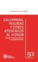 Imagen de portada del libro Calumnias, injurias y otros atentados al honor