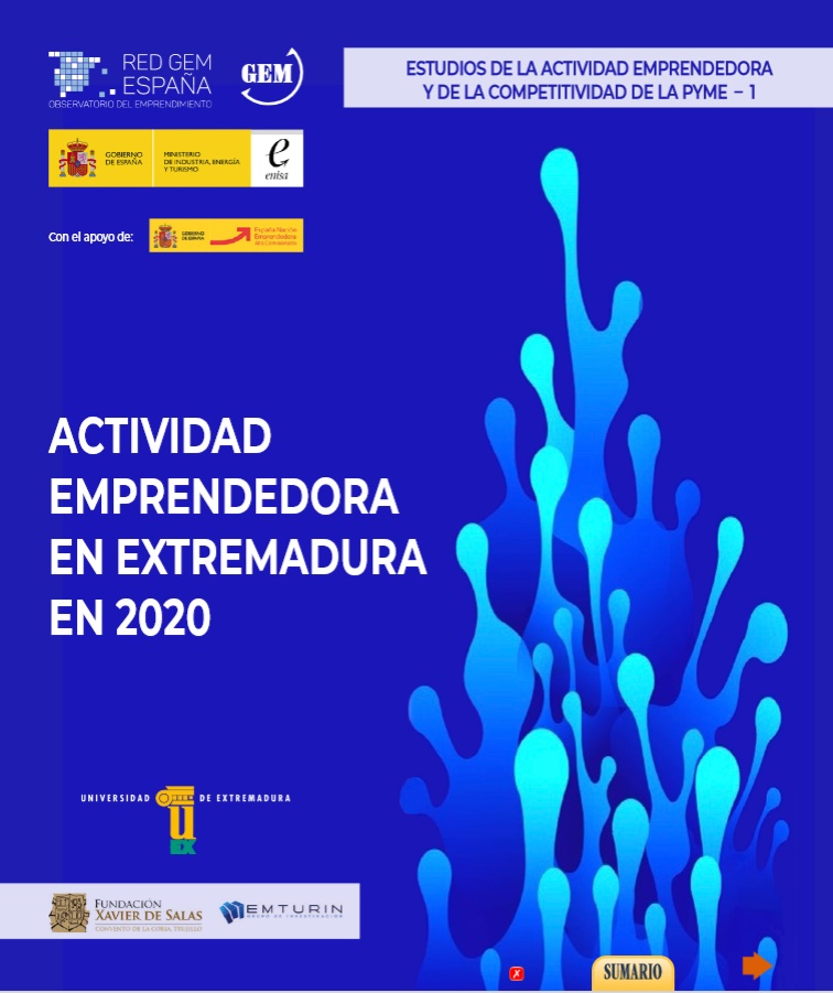 Imagen de portada del libro Actividad emprendedora en Extremadura en 2020