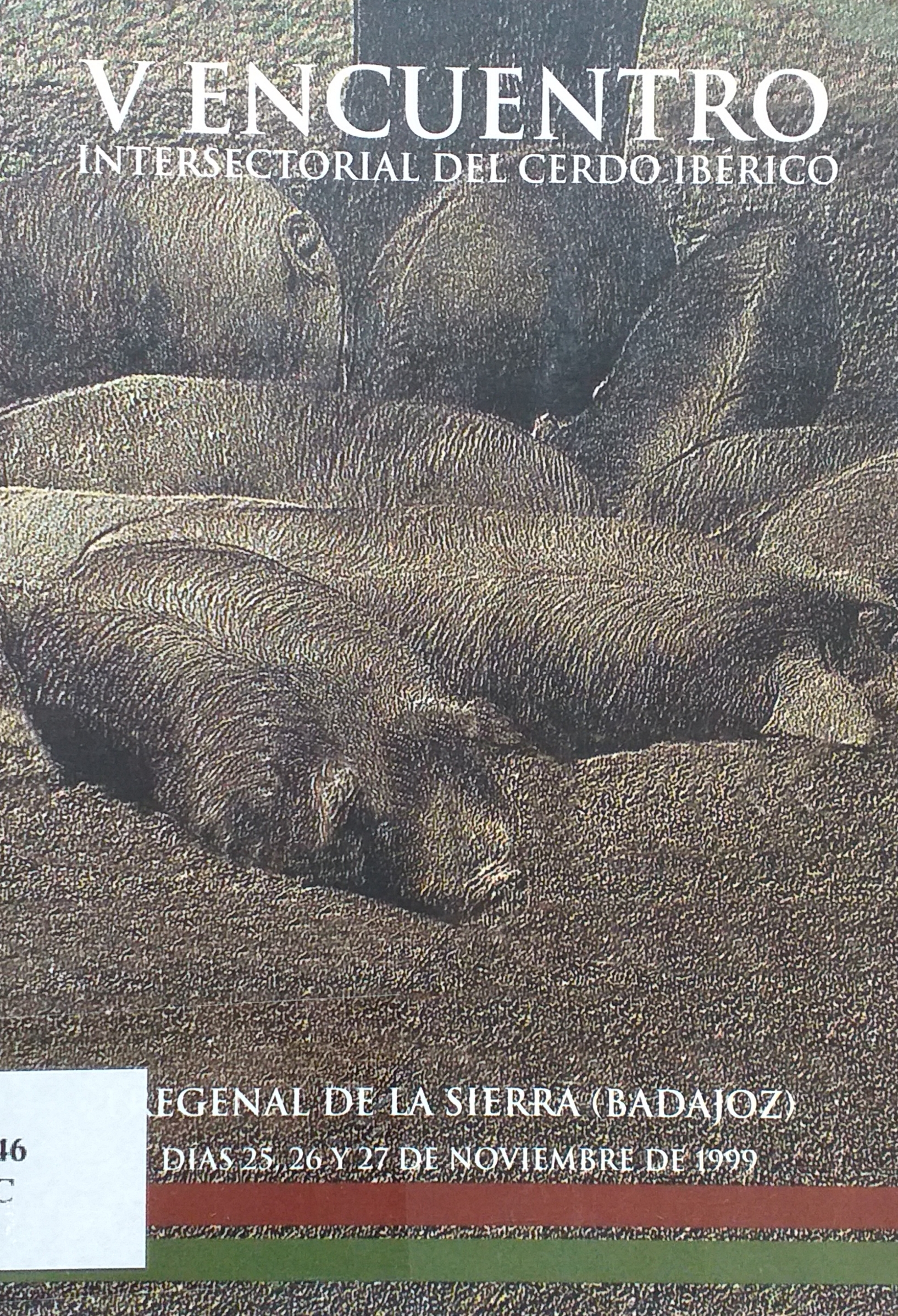 Imagen de portada del libro V Encuentro Intersectorial del Cerdo Ibérico