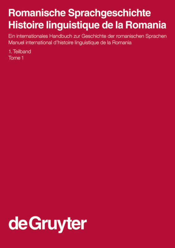 Imagen de portada del libro Romanische Sprachgeschichte: Histoire Linguistique de la Romani
