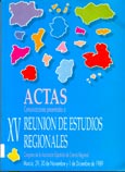 Imagen de portada del libro Actas. Comunicaciones presentadas a XV Reunión de Estudios Regionales