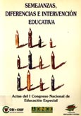 Imagen de portada del libro Semejanzas, diferencias e intervención educativa