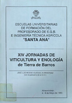 Imagen de portada del libro XIV jornadas de viticultura y enología de Tierra de Barros