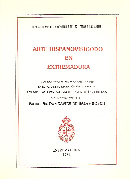 Imagen de portada del libro Arte hispanovisigodo en Extremadura
