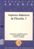 Imagen de portada del libro Aspectos didácticos de filosofía, 5