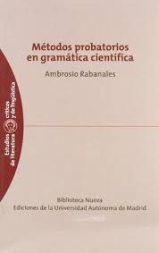 Imagen de portada del libro Métodos probatorios en gramática científica