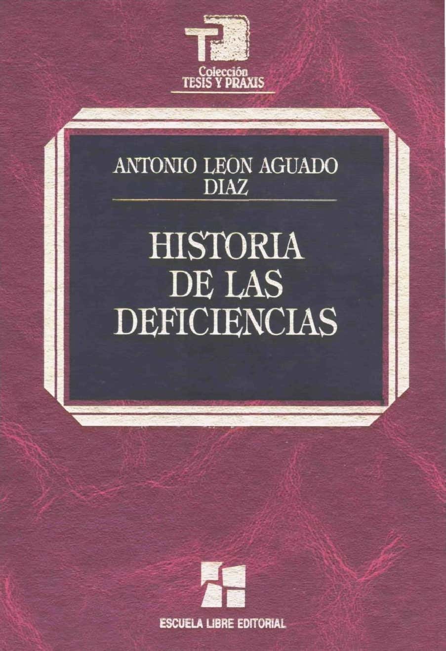 Imagen de portada del libro Historia de las deficiencias