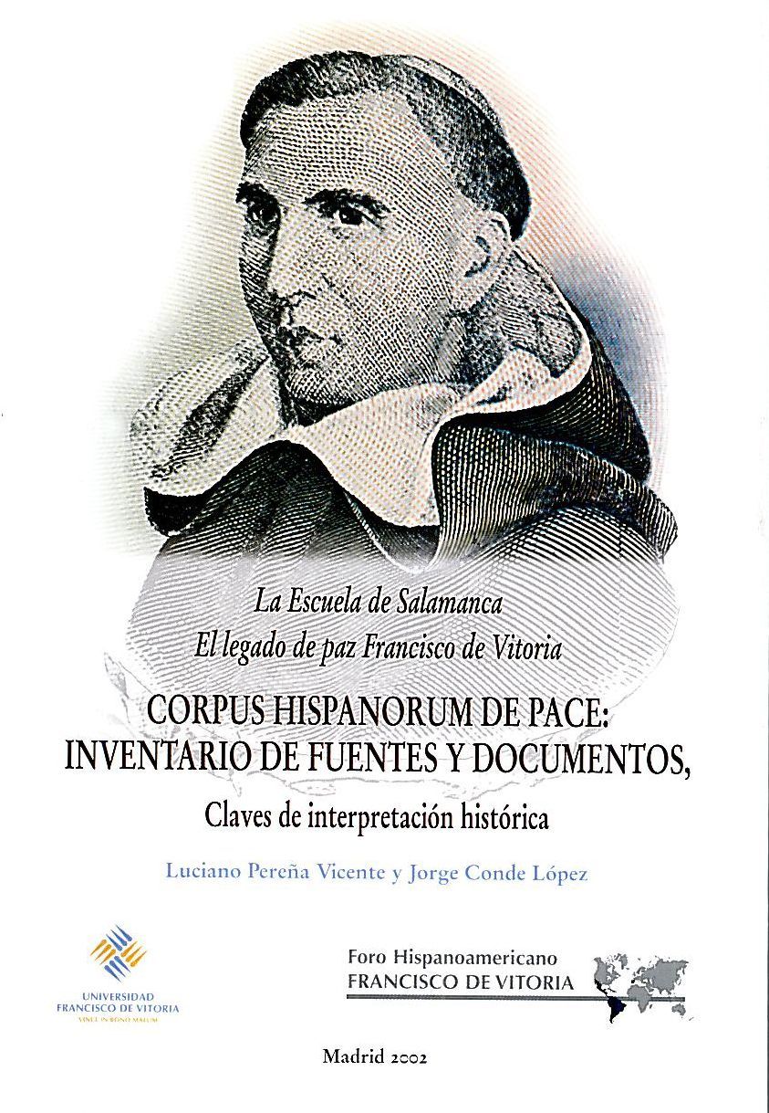 Imagen de portada del libro Corpus hispanorum de pace: inventario de fuentes y documentos