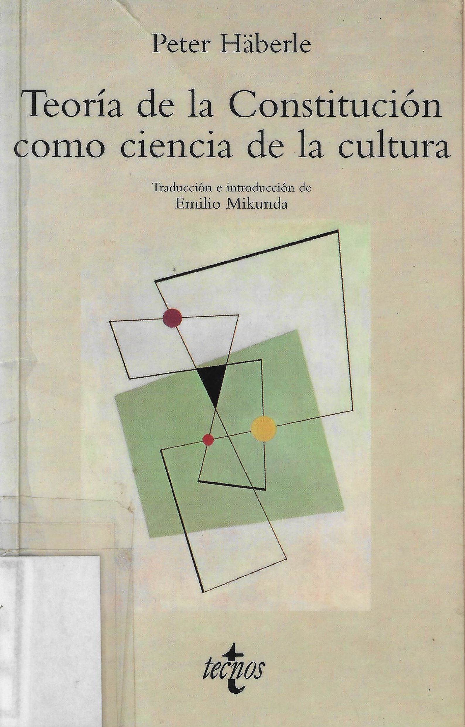 Imagen de portada del libro Teoría de la constitución como ciencia de la cultura