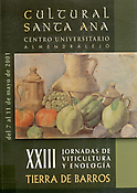 Imagen de portada del libro XXIII Jornadas de viticultura y enología de la Tierra de Barros