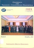Imagen de portada del libro Conferencia sobre Transición y Consolidación Democráticas : Madrid del 19 al 27 de octubre de 2001
