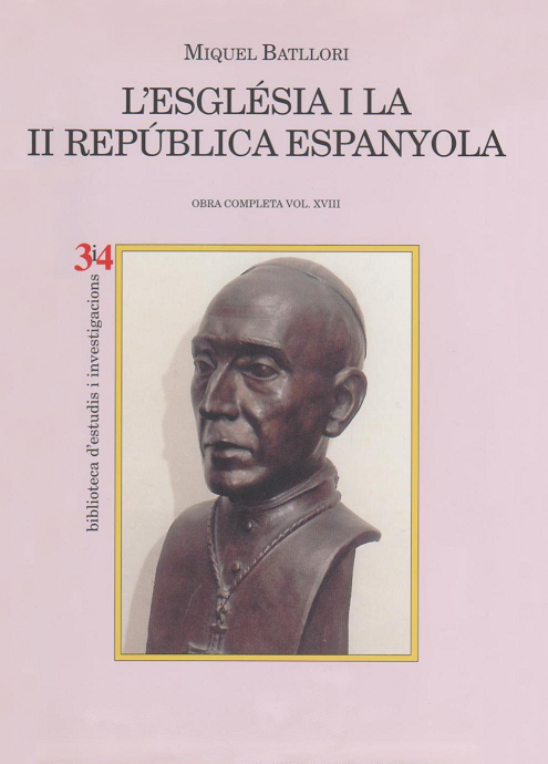 Imagen de portada del libro L'Església i la II República Espanyola