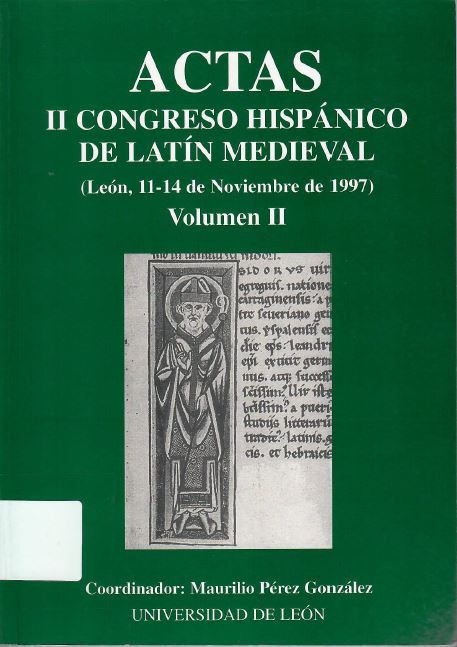 Imagen de portada del libro Actas [del] II Congreso Hispánico de Latín Medieval