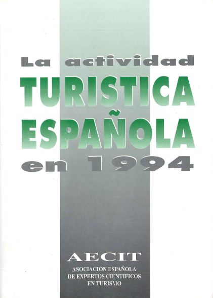 Imagen de portada del libro La actividad turística española en 1994