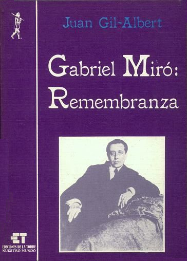 Imagen de portada del libro Gabriel Miró