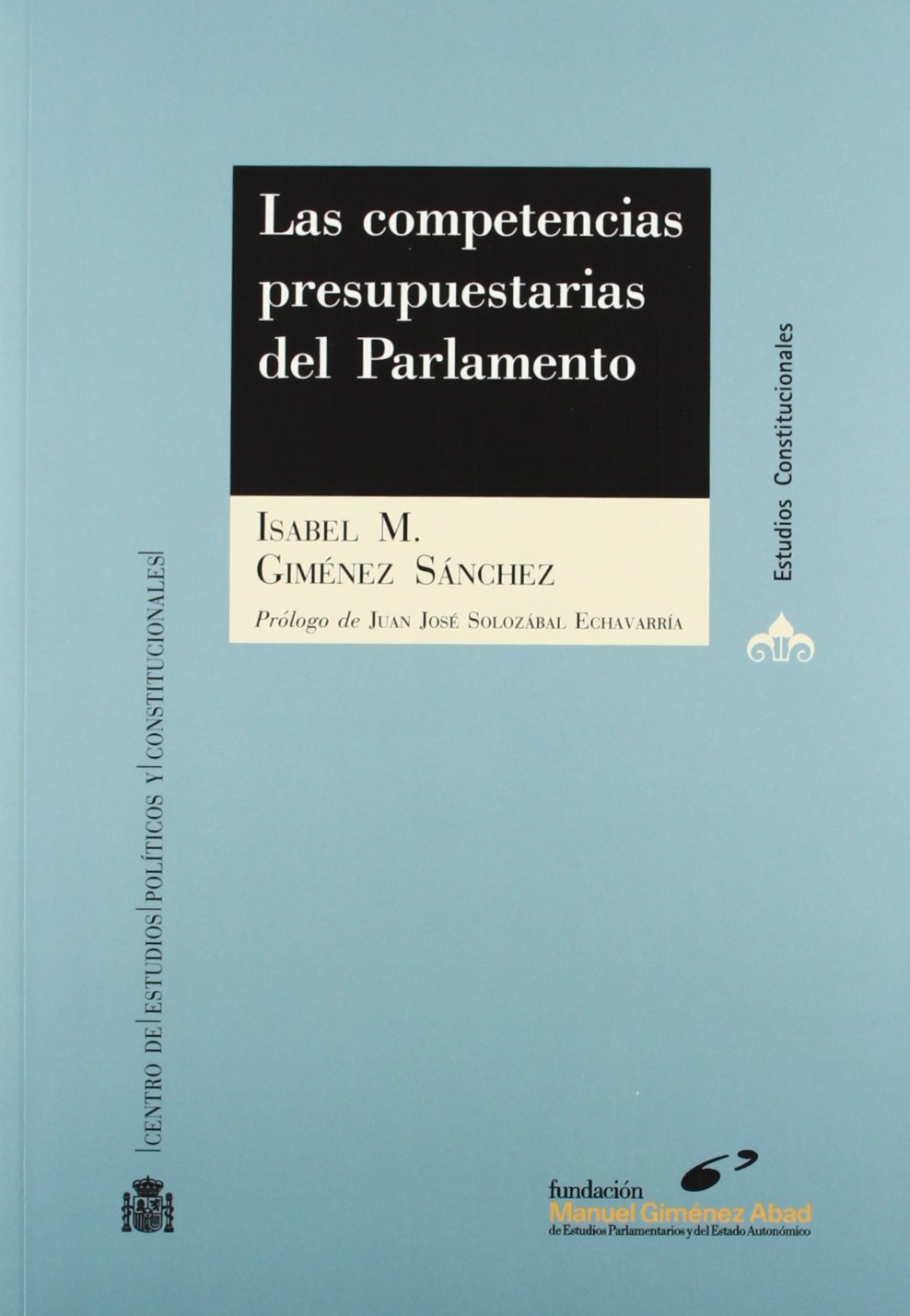 Imagen de portada del libro Las competencias presupuestarias del parlamento