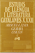 Imagen de portada del libro Miscel·lània Germà Colón/5