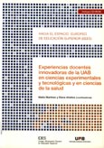 Imagen de portada del libro Experiencias docentes innovadoras de la UAB en Ciencias Experimentales y Tecnológicas y en Ciencias de la Salud