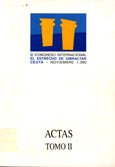Imagen de portada del libro Actas del II Congreso Internacional "El Estrecho de Gibraltar", Ceuta, 1990.
