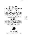 Imagen de portada del libro Estado de la Astronomia en Europa  : y juicio de los fundamentos sobre que se erigieron los Systemas del Mundo ...  / su autor D. Jorge Juan y Santacilia ...