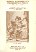 Imagen de portada del libro Seminario hispano-británico sobre bibliotecas públicas