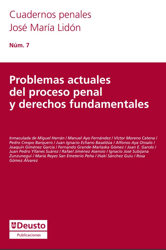 Imagen de portada del libro Problemas actuales del proceso penal y derechos fundamentales