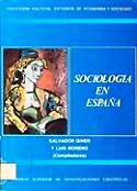 Imagen de portada del libro Sociología en España