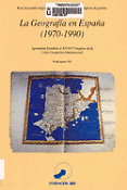 Imagen de portada del libro La geografía en España(1970-1990) aportación española al XXVII Congreso de la Unión Geográfica Internacional.Washington 1992