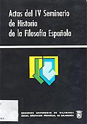 Imagen de portada del libro Actas del IV Seminario de Historia de la Filosofía Española