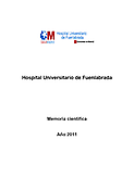 Imagen de portada del libro Memoria científica 2011 Hospital Universitario de Fuenlabrada