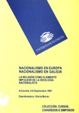Imagen de portada del libro Nacionalismo en Europa, nacionalismo en Galicia. La religión como elemento impulsor de la ideología nacionalista