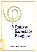 Imagen de portada del libro Resúmenes de ponencias y comunicaciones del V Congreso Nacional de Pedagogía
