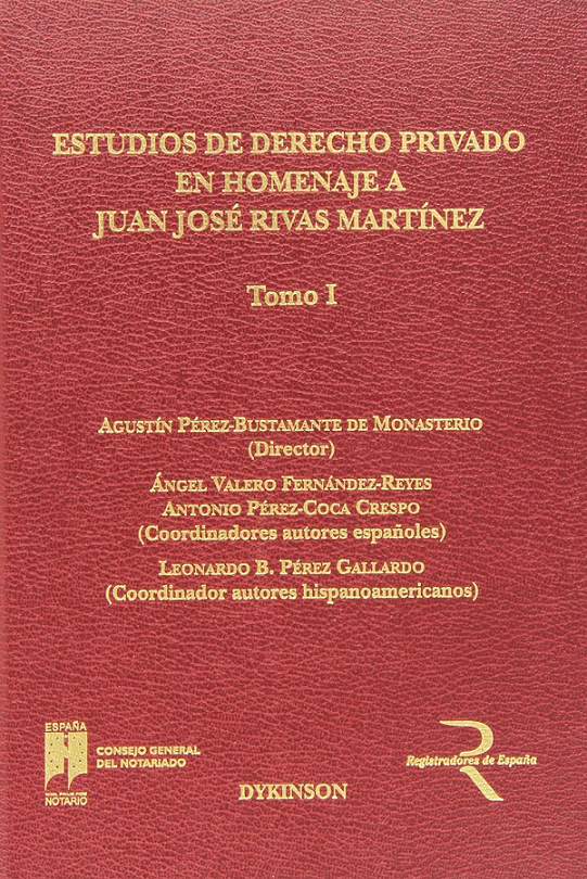 Imagen de portada del libro Estudios de derecho privado en homenaje a Juan José Rivas Martínez