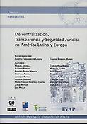 Imagen de portada del libro Descentralización, transparencia y seguridad jurídica en América Latina y Europa