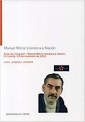 Imagen de portada del libro Actas do Congreso "Manuel María : literatura e nación"