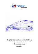 Imagen de portada del libro Memoria científica 2013 Hospital Universitario de Fuenlabrada