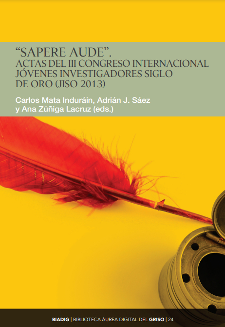Imagen de portada del libro «Sapere aude» Actas del III Congreso Internacional Jóvenes Investigadores Siglo de Oro, JISO 2013