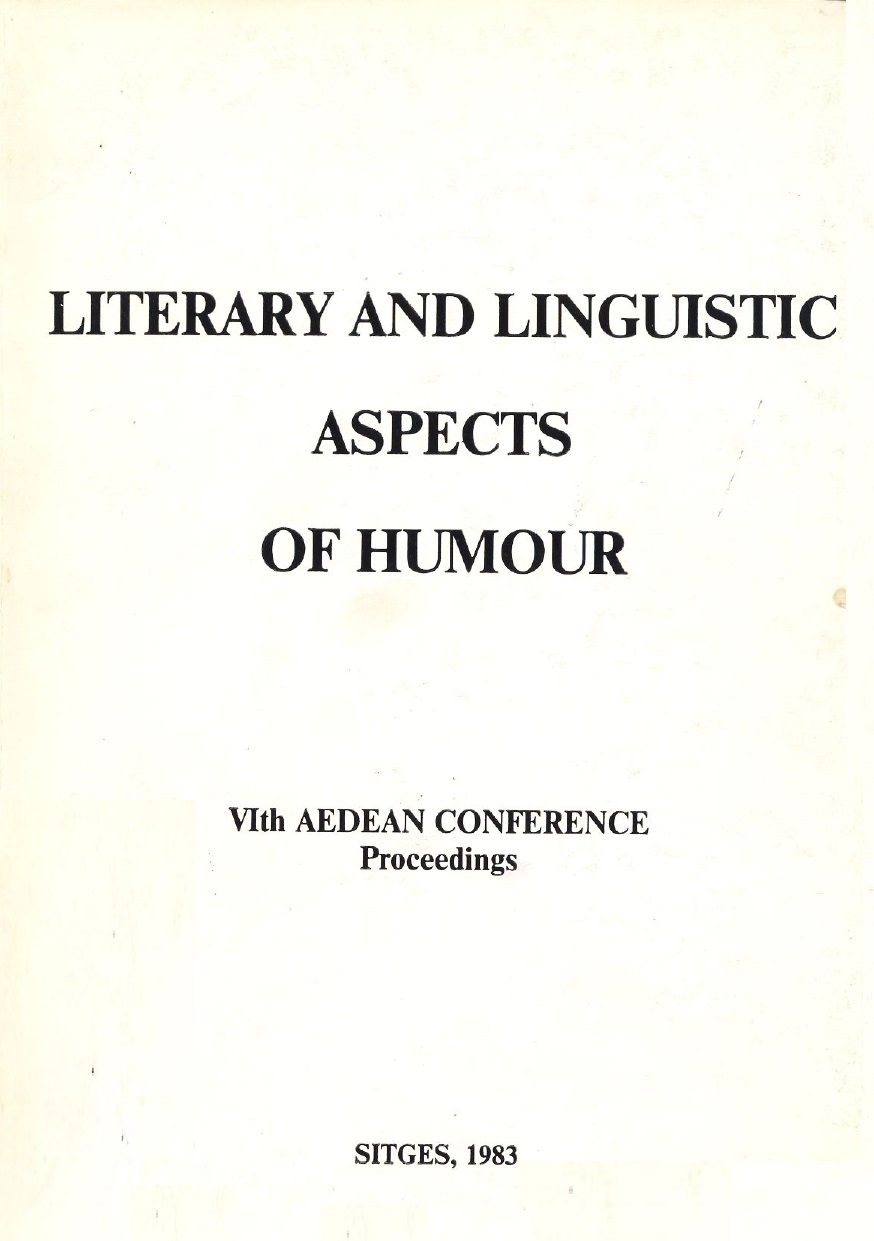 Imagen de portada del libro Literary and linguistic aspects of humour