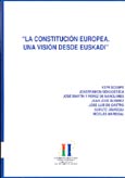 Imagen de portada del libro La Constitución Europea, una visión desde Euskadi