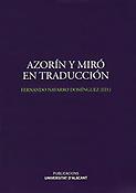 Imagen de portada del libro Azorín y Miró en traducción