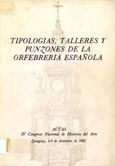 Imagen de portada del libro Tipologías, talleres y punzones de la orfebrería española