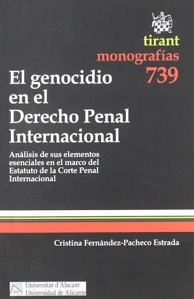 Imagen de portada del libro El genocidio en el derecho penal internacional