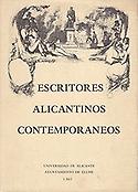 Imagen de portada del libro Escritores alicantinos contemporáneos