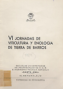 Imagen de portada del libro VI Jornadas de Viticultura y Enología de Tierra de Barros