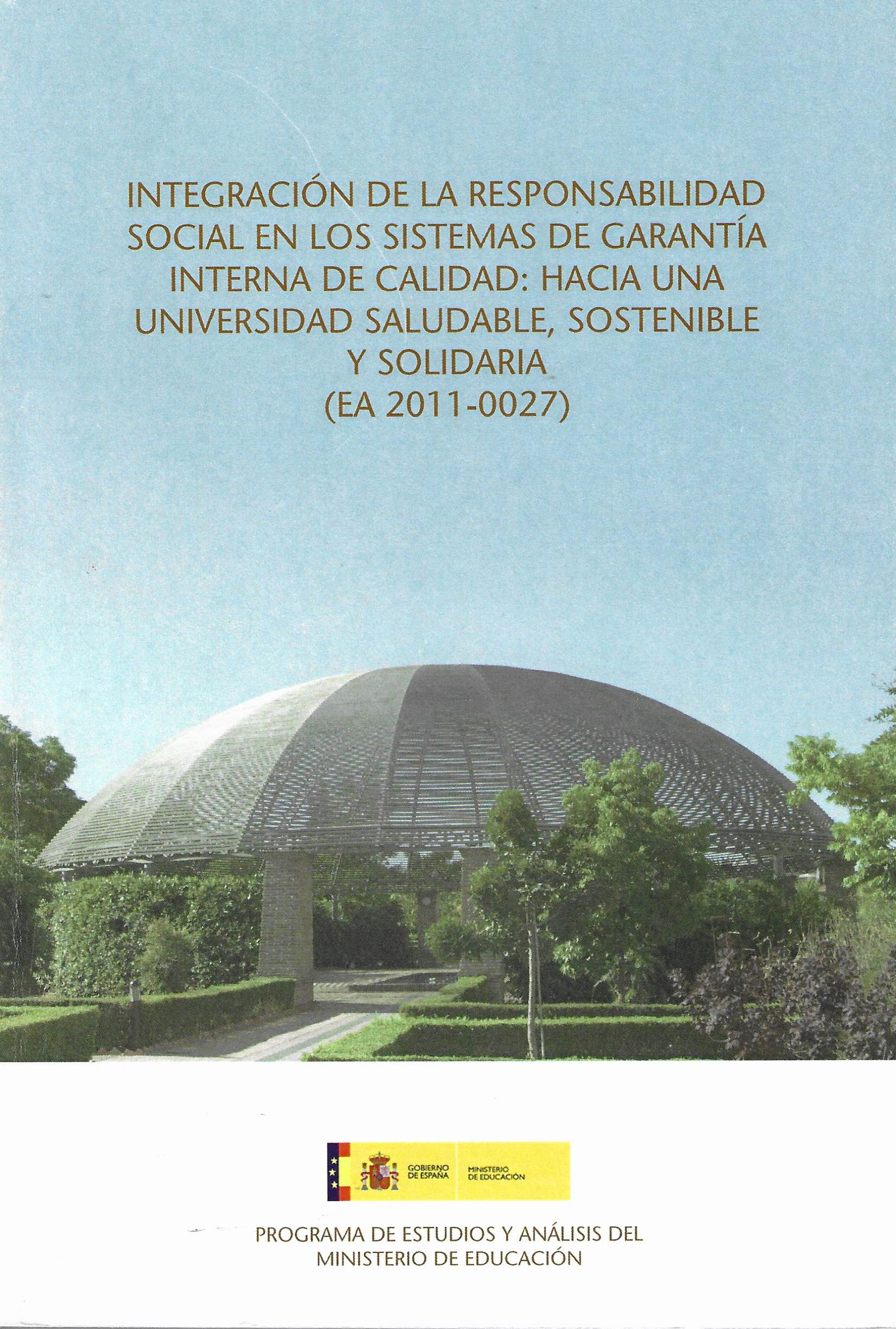 Imagen de portada del libro Integración de la responsabilidad social en los sistemas de garantía interna de calidad