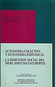 Imagen de portada del libro Autonomía colectiva y autonomía individual; La dimensión social del Mercado Único Europeo