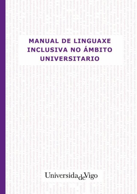 Imagen de portada del libro Manual de linguaxe inclusiva no ámbito universitario