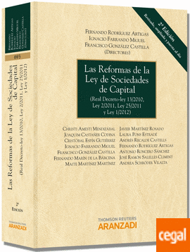 Imagen de portada del libro Las reformas de la Ley de sociedades de capital