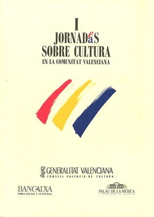 Imagen de portada del libro I Jornades sobre cultura en la Comunitat valenciana
